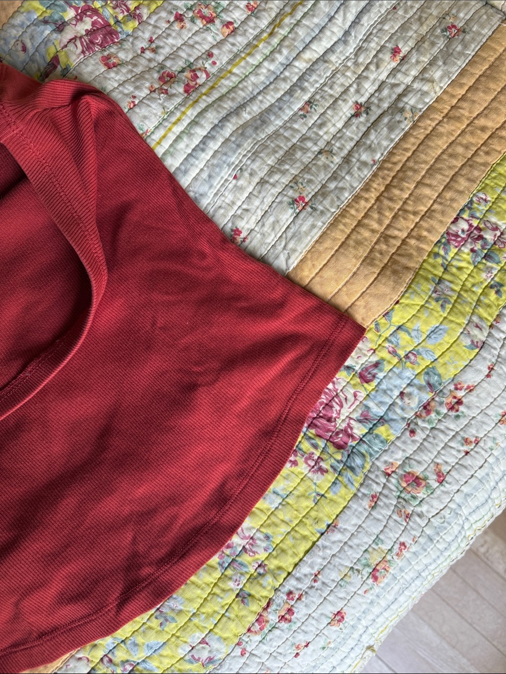 Burnt Red Ribbed Strapless Tube Top - Picture 3 of 4